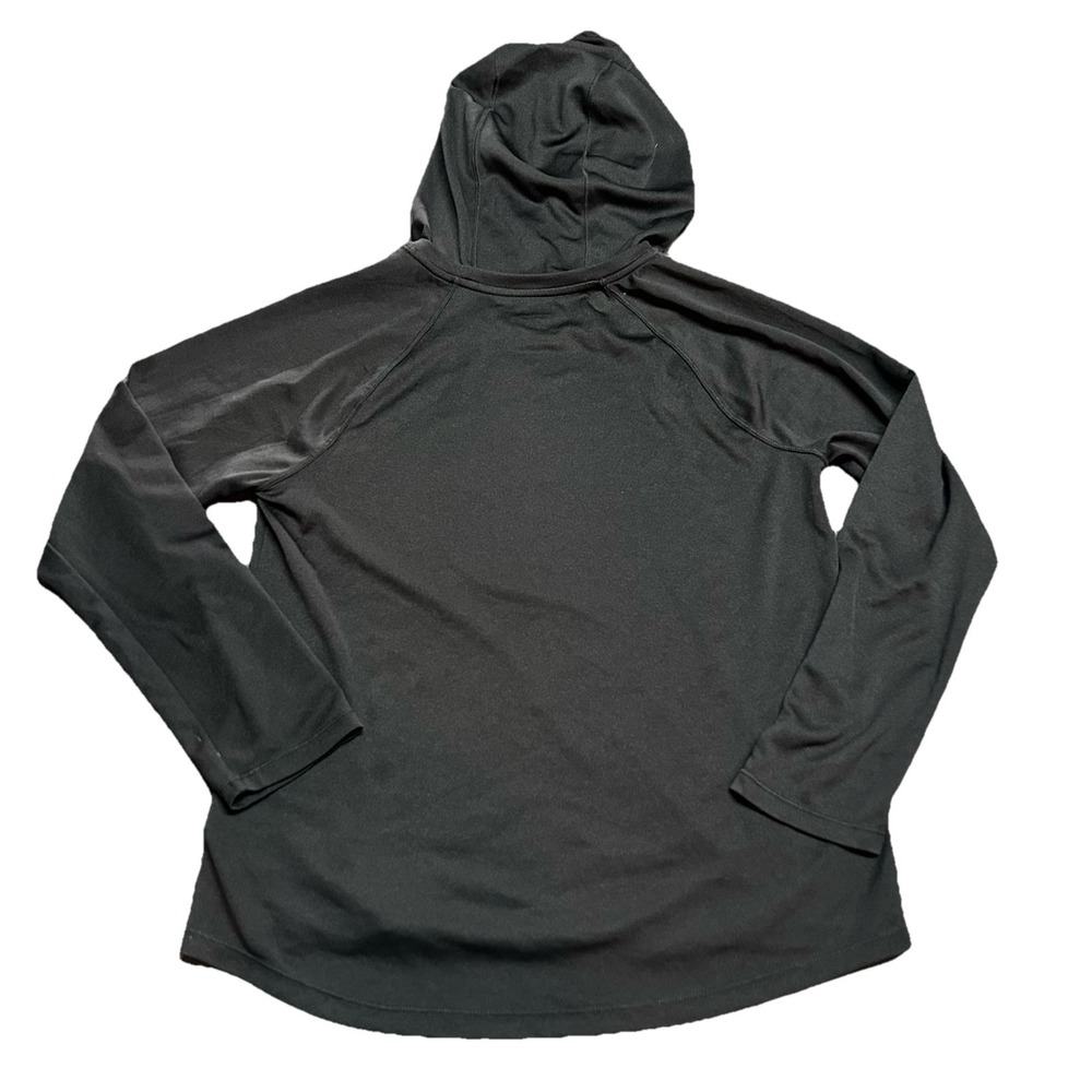 Calvin Klein Women's Black Long Sleeve Hoodie Tee M Logo Casual Streetwear - Picture 2 of 6